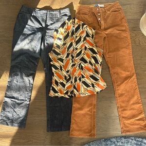 Stylish Women's Outfit - Geometric Top and Pants